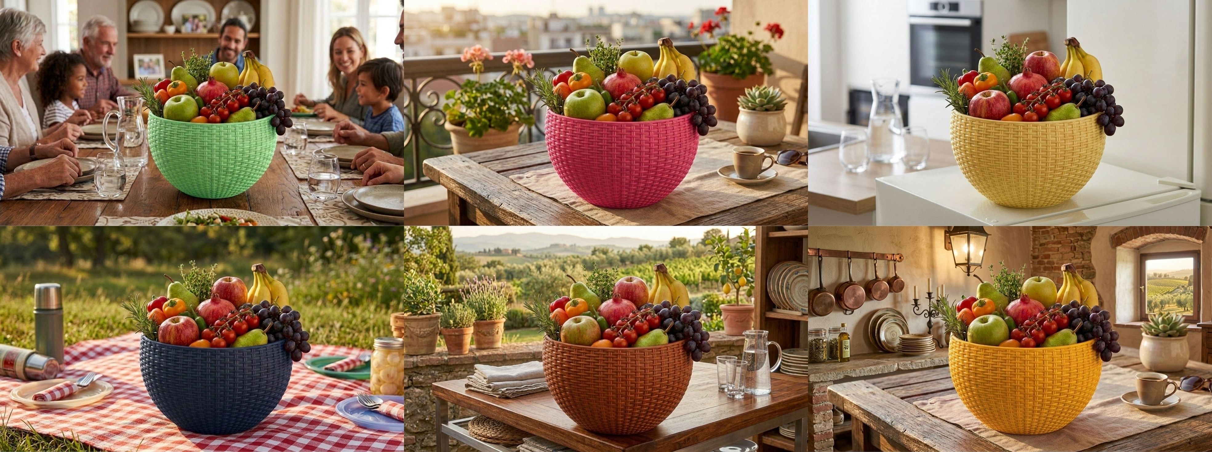 bluevista Multi SmartKitchen Basket Plastic Fruit & Vegetable Basket-picture-40
