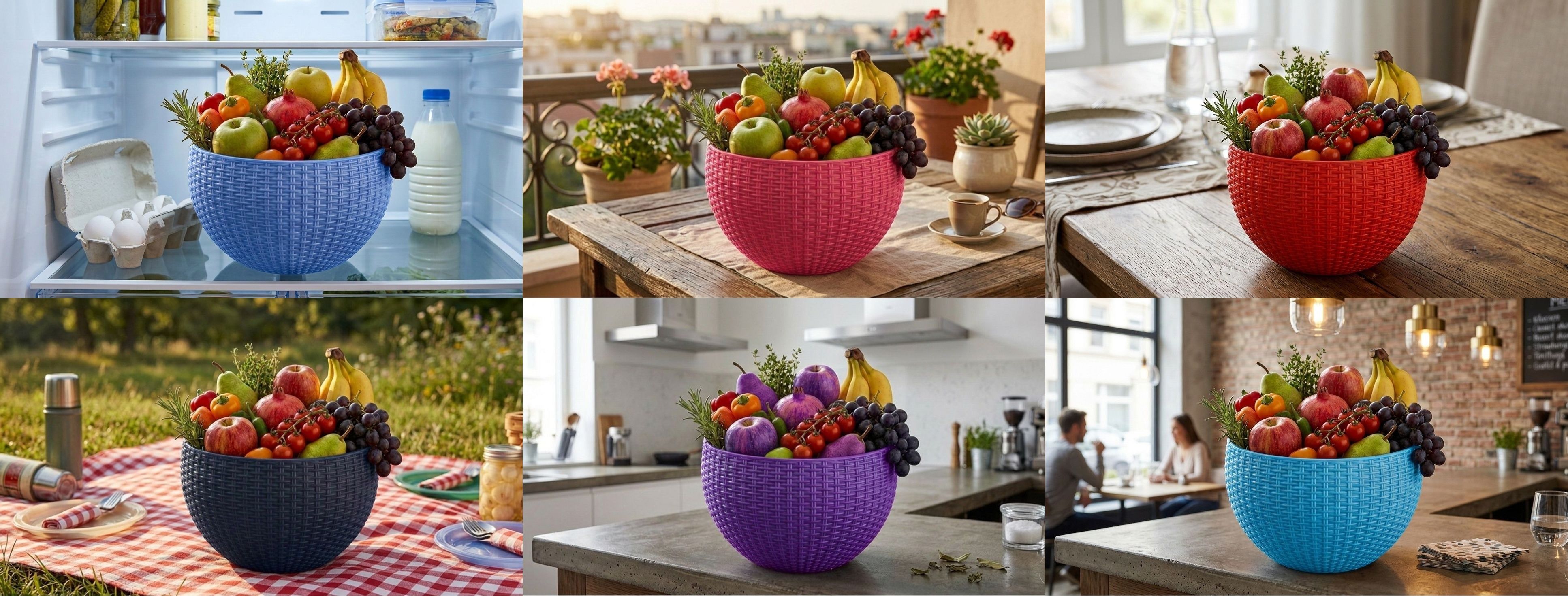 bluevista Multi SmartKitchen Basket Plastic Fruit & Vegetable Basket-picture-44