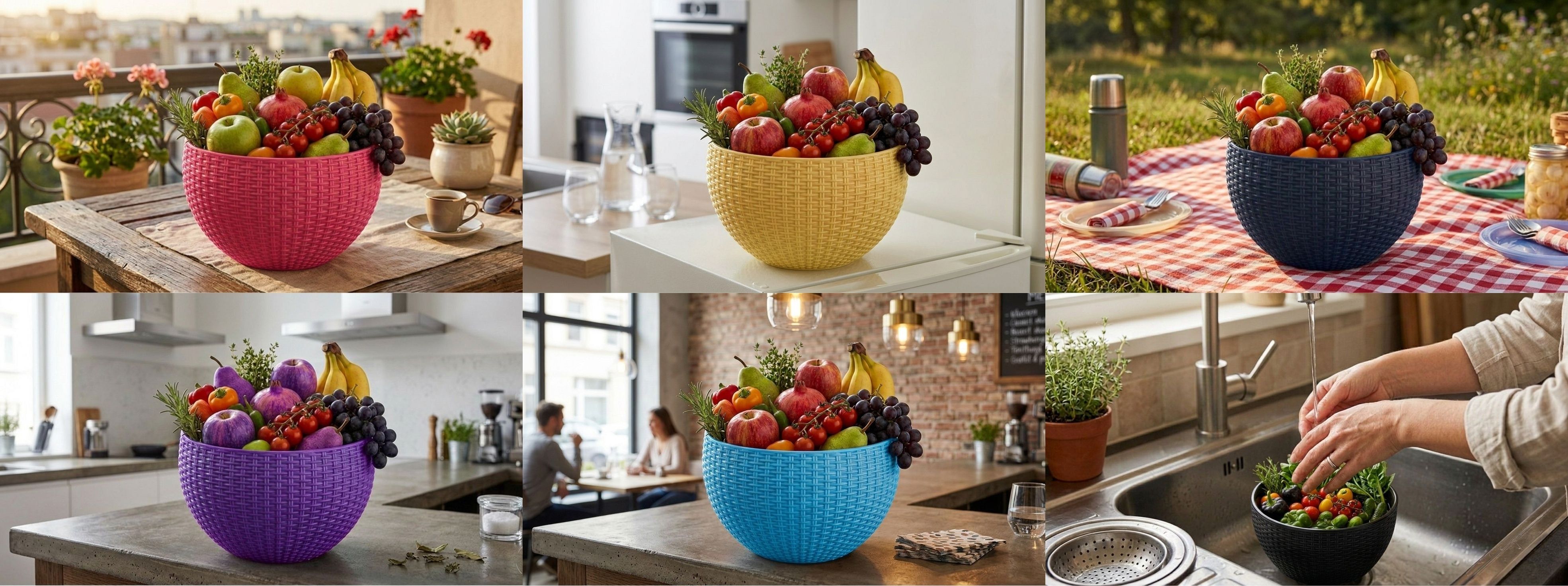 bluevista Multi SmartKitchen Basket Plastic Fruit & Vegetable Basket-picture-11