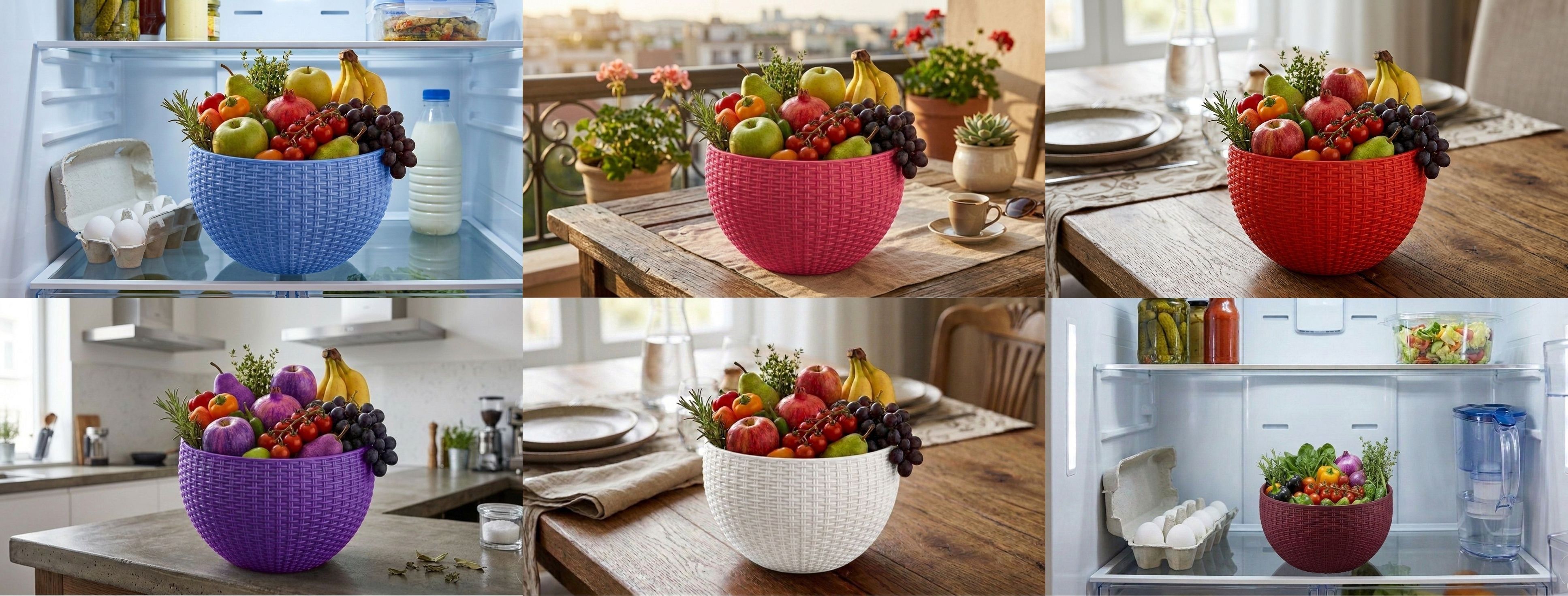 bluevista Multi SmartKitchen Basket Plastic Fruit & Vegetable Basket-picture-28