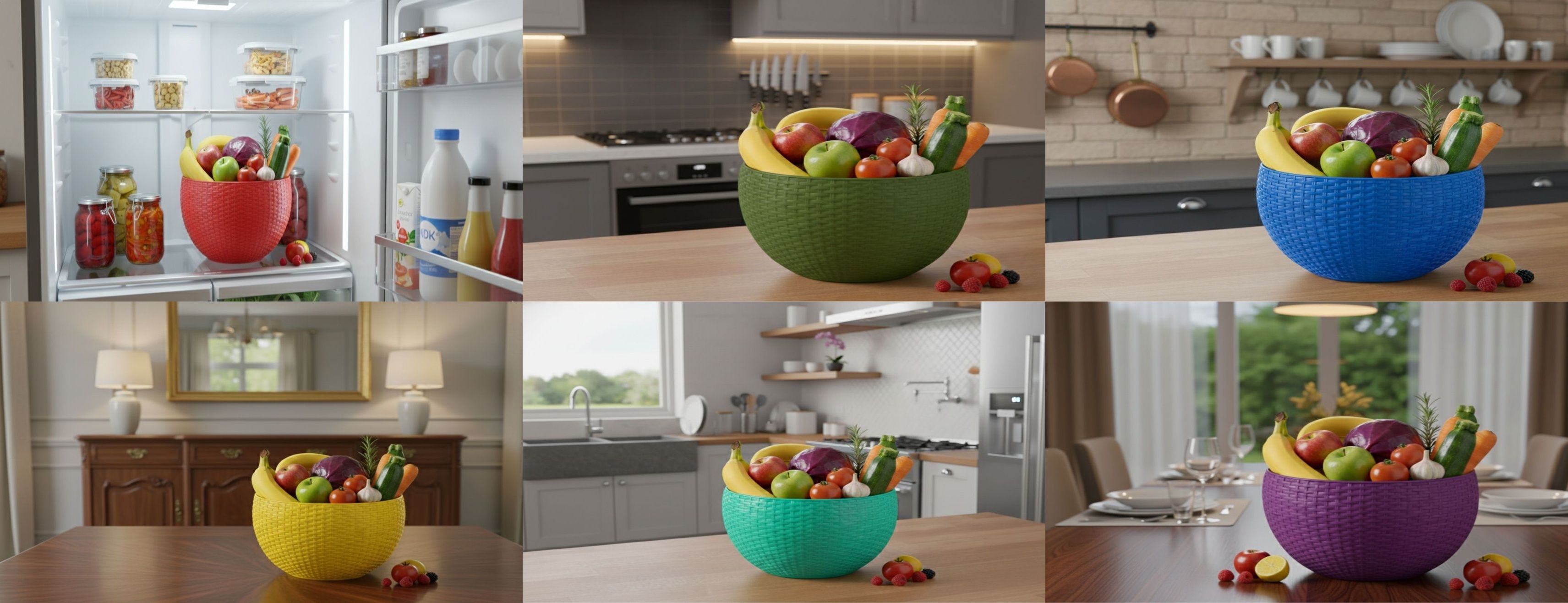 SmartKitchen Basket Plastic Fruit & Vegetable Basket-image-41