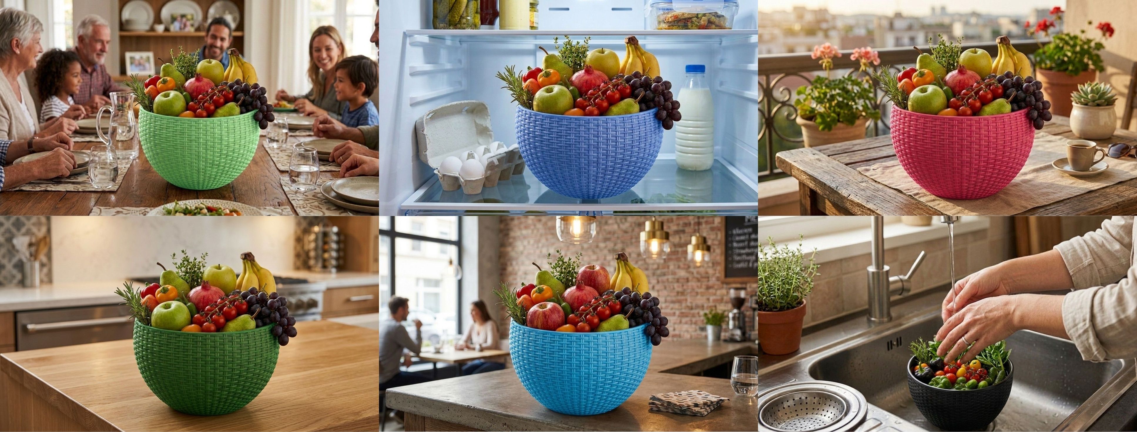 bluevista Multi SmartKitchen Basket Plastic Fruit & Vegetable Basket-picture-15