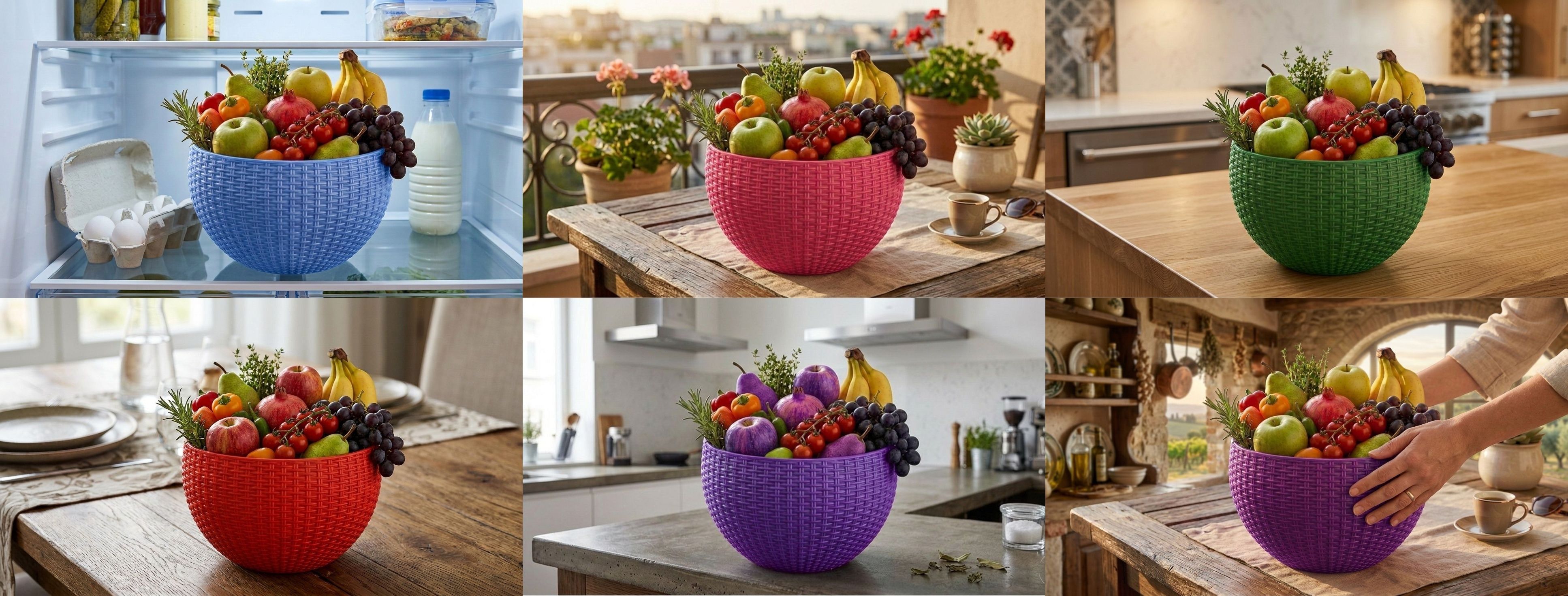bluevista Multi SmartKitchen Basket Plastic Fruit & Vegetable Basket-picture-24