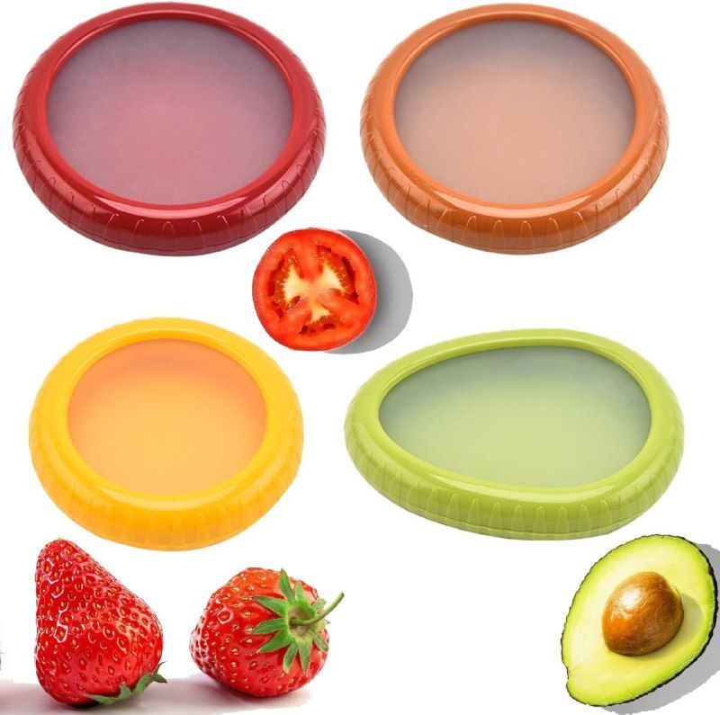 zishnav Vegetable Shaped Storage Set Reusable Savers Boxes Container for Refrigerator Plastic, Silicone Fruit & Vegetable Basket-picture-14