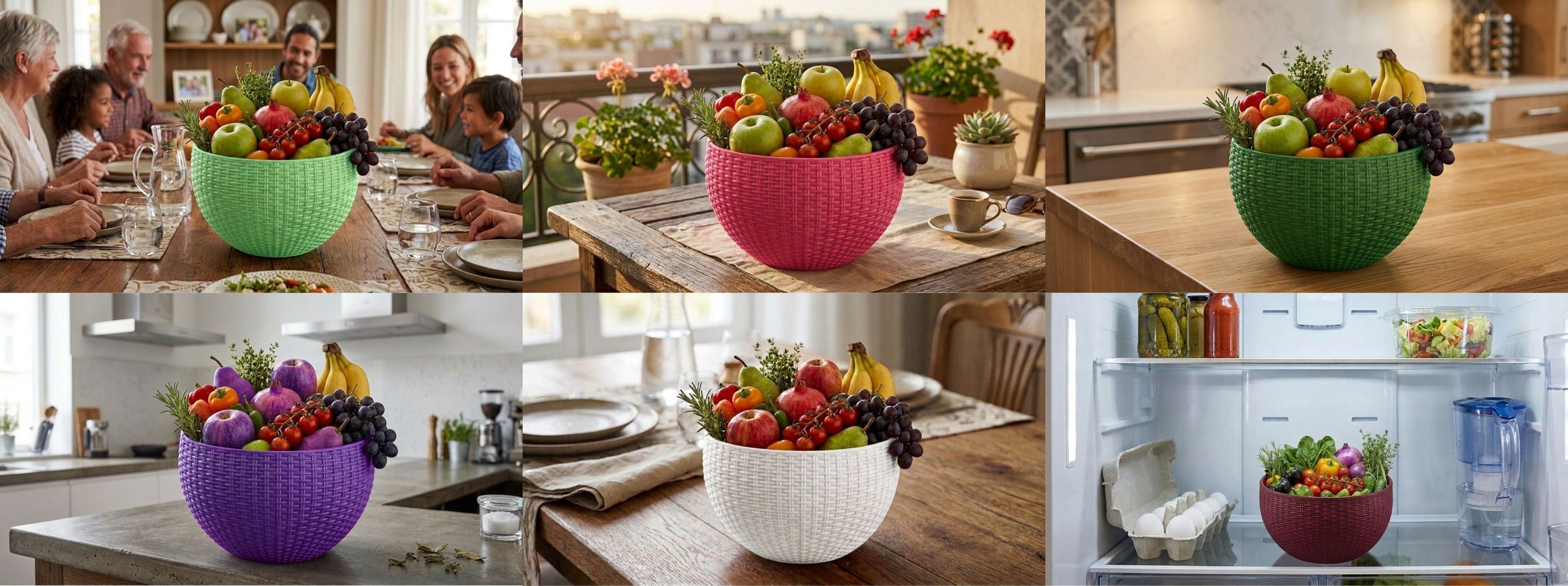 bluevista Multi SmartKitchen Basket Plastic Fruit & Vegetable Basket-picture-33