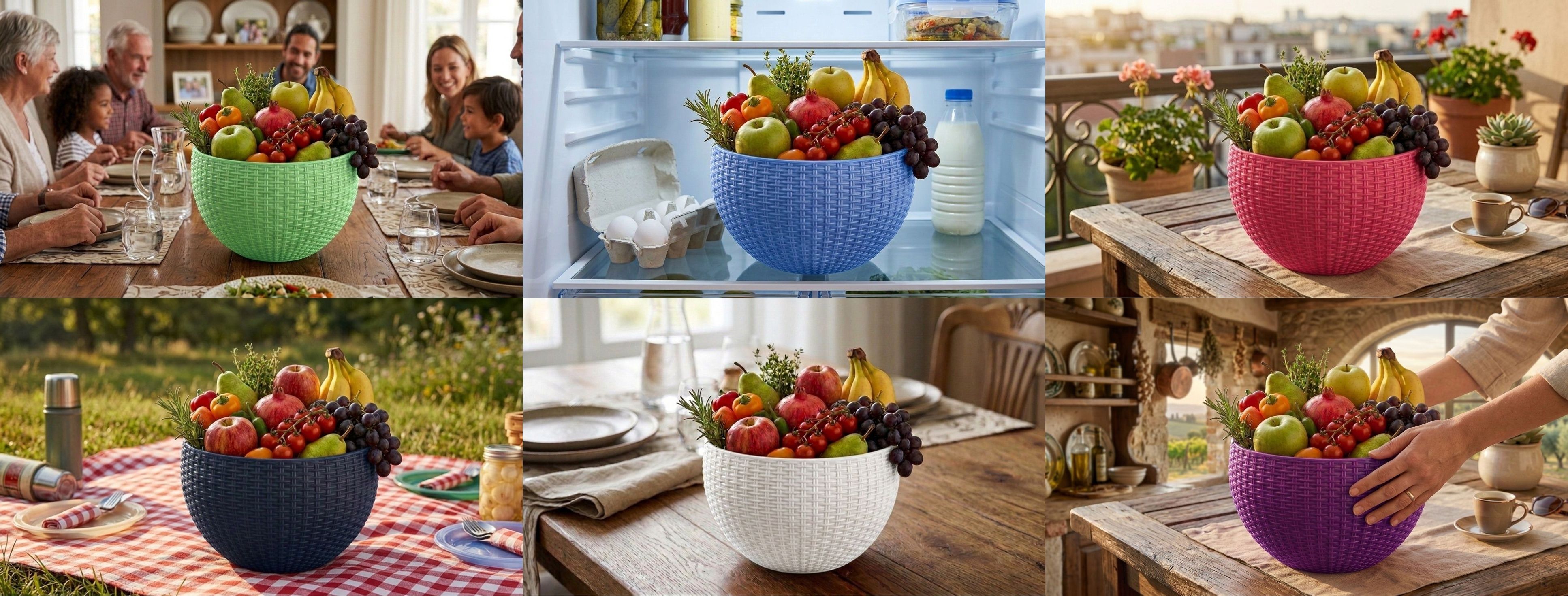 bluevista Multi SmartKitchen Basket Plastic Fruit & Vegetable Basket-picture-12