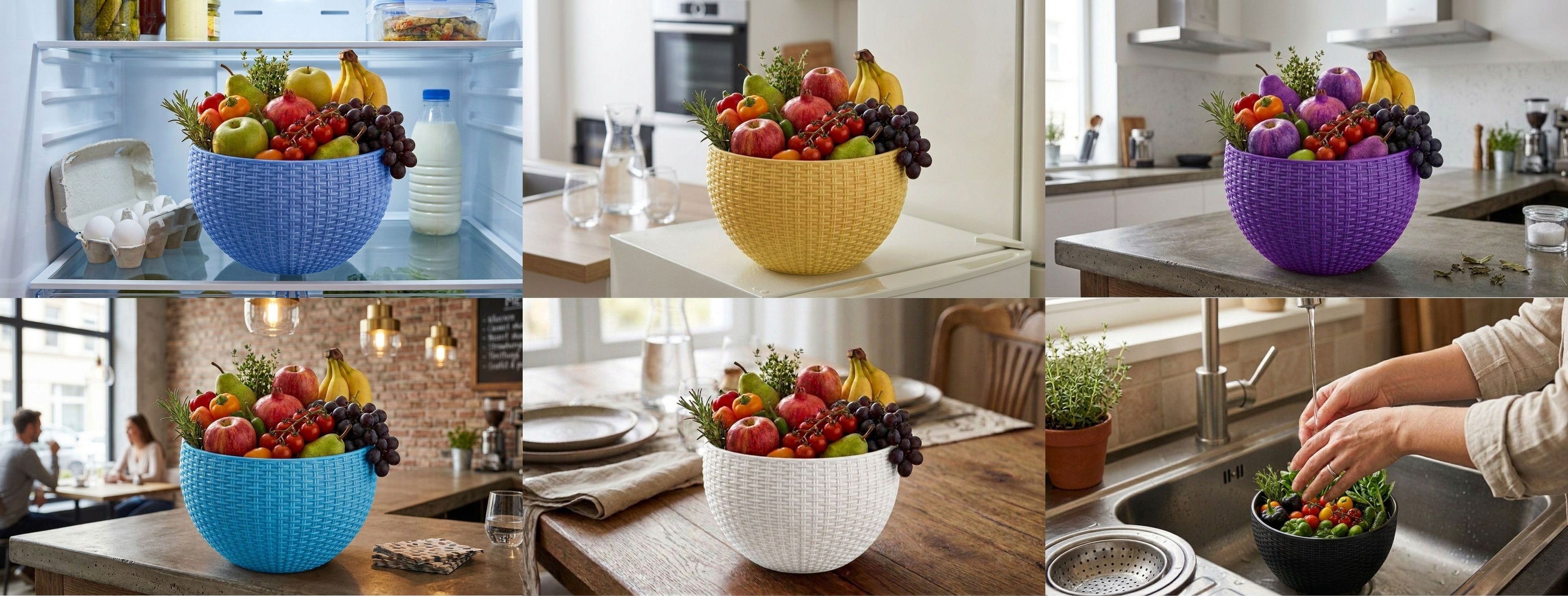 bluevista Multi SmartKitchen Basket Plastic Fruit & Vegetable Basket-picture-24