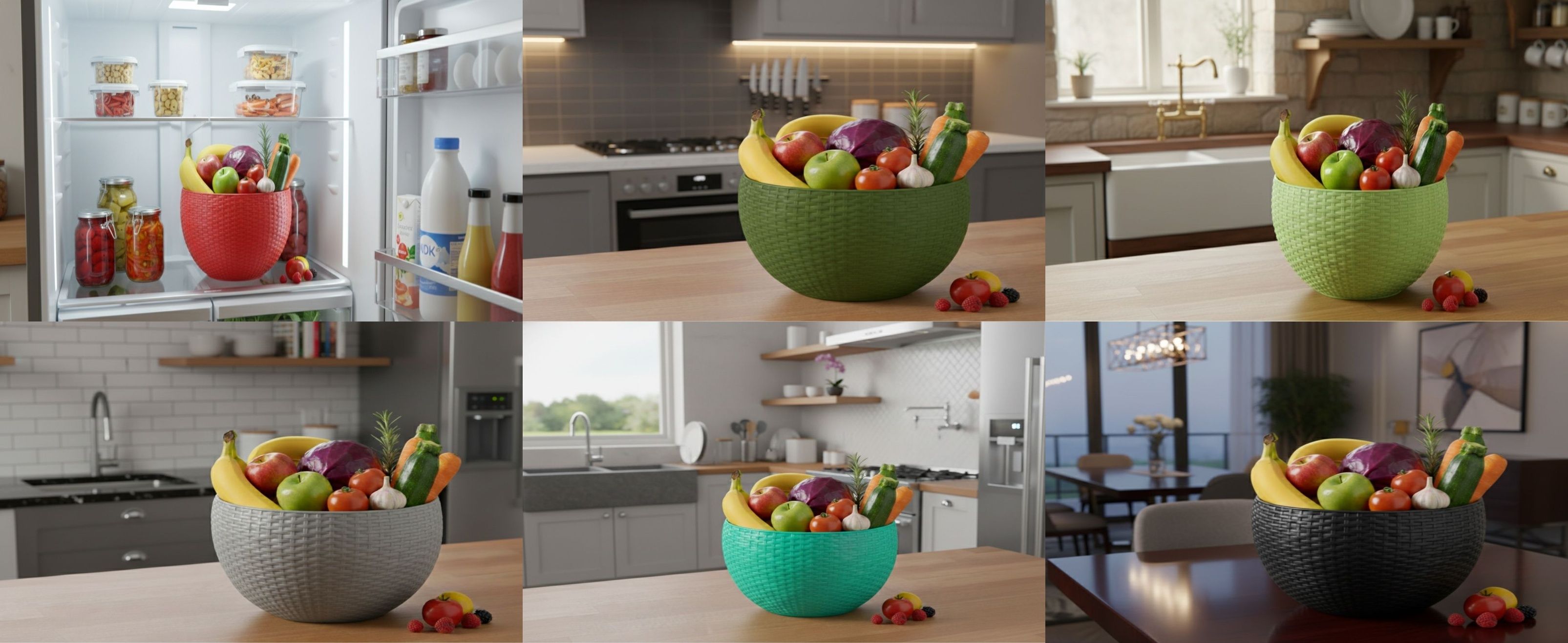 bluevista SmartKitchen Basket Plastic Fruit & Vegetable Basket-picture-47