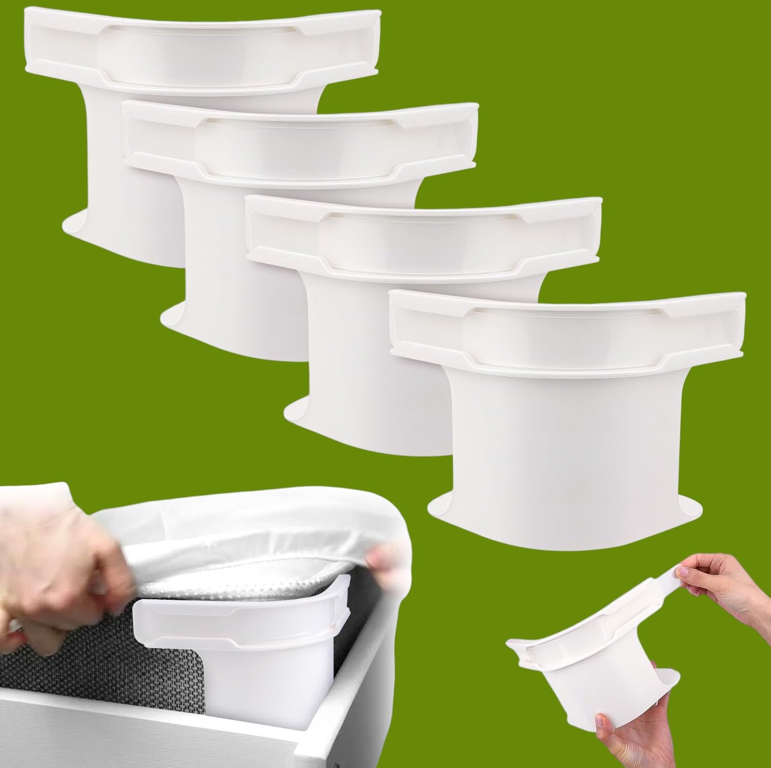 4Pcs Heavy Duty Bed Sheet Straps, Keep Sheets Firm & Tight Fit Any Size Mattres Plastic Cloth Clips-image-18