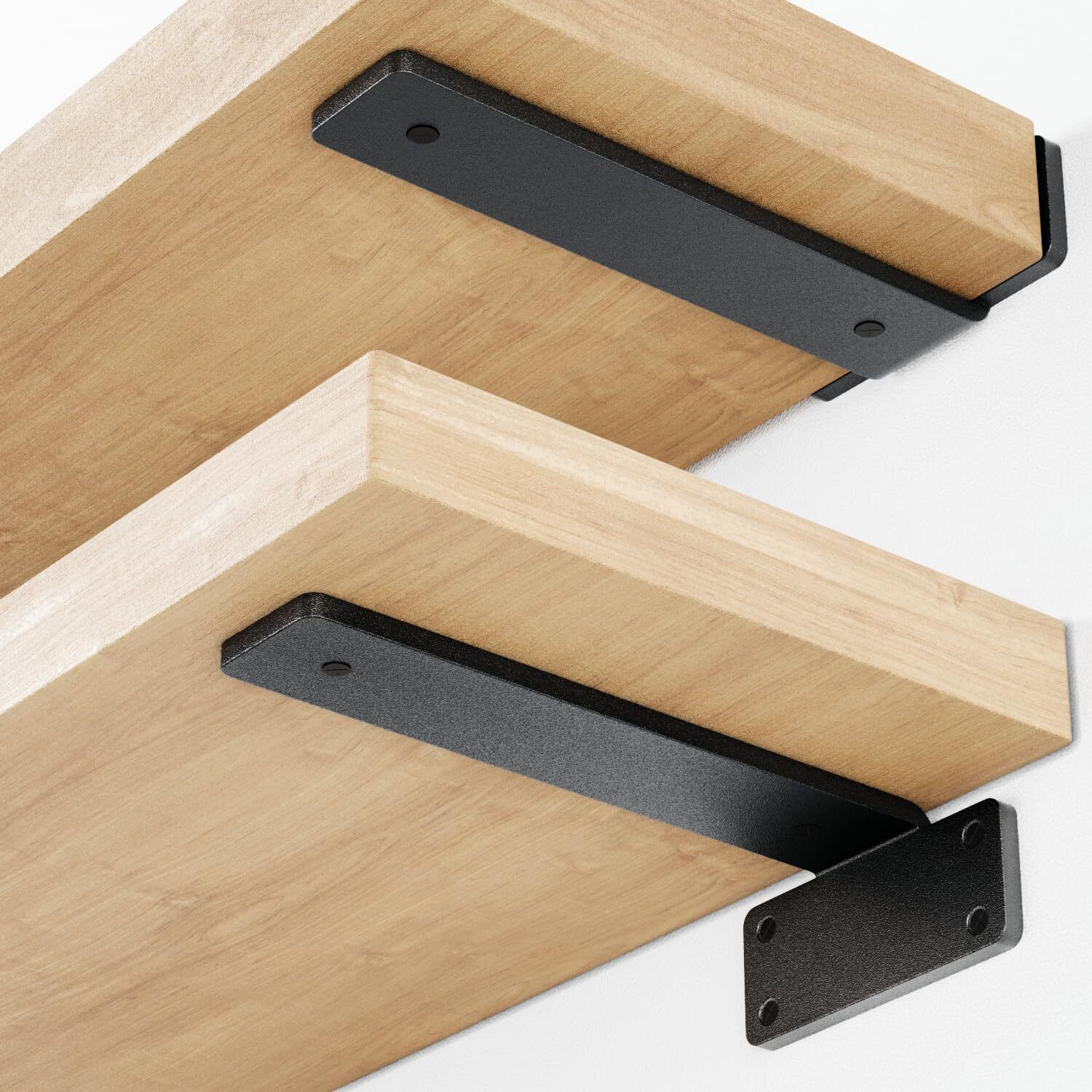 5" In Heavy Duty Shelf Metal L Angle Bracket Support with Screws,Black Pack of 2 12 cm Shelf Bracket-image-10