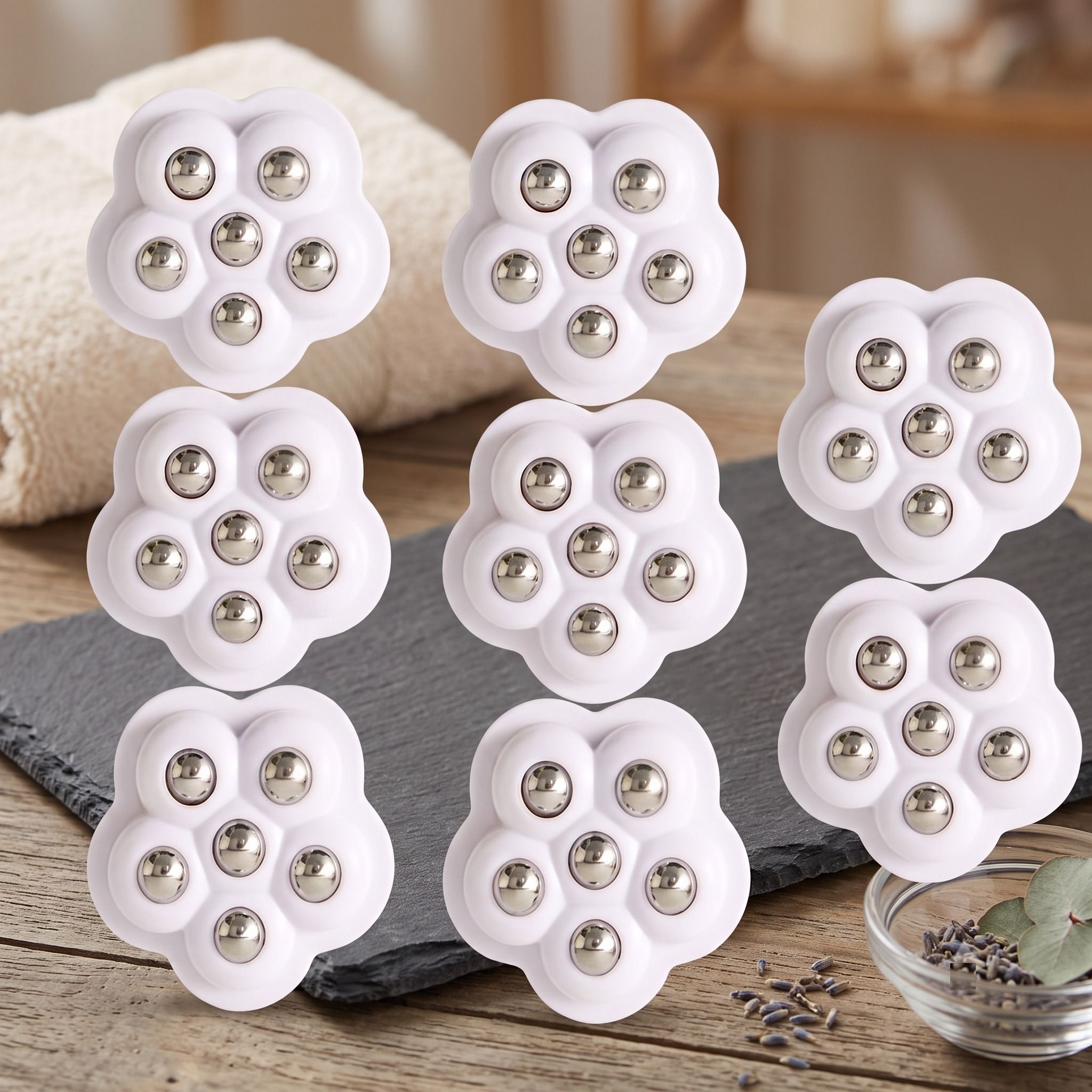 aarubhakti Pack of 8 Mini Self Adhesive Caster Wheels for Furniture and Storage Boxes Appliance Furniture Caster-picture-42