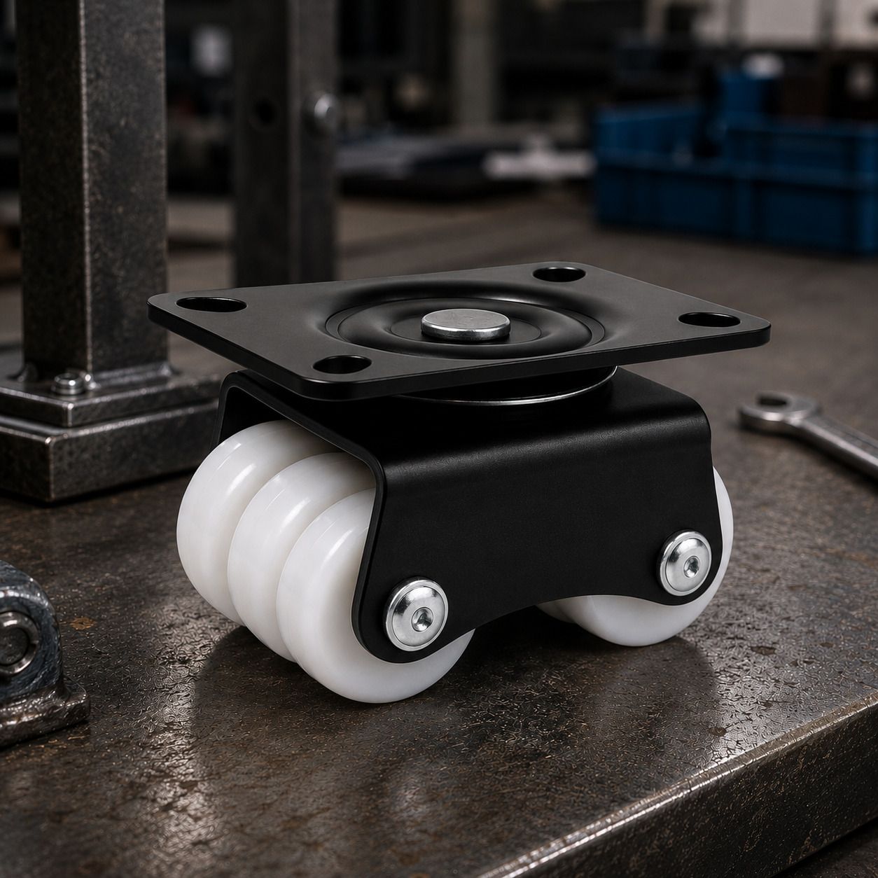 Six Wheel Caster Revolving Set of 4 Heavy Duty Castor Load Cap Upto 300KG Swivel Furniture Caster-image-21