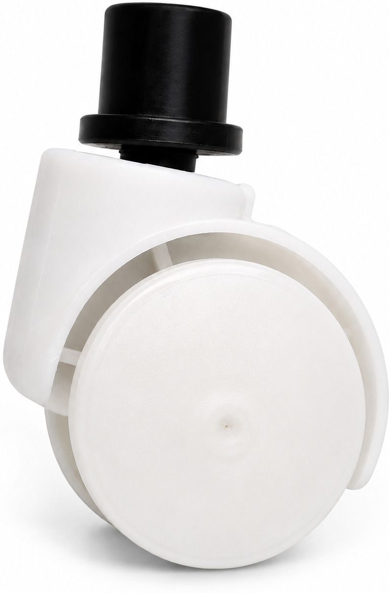 rushko 24mm Air Cooler Wheels Heavy Duty Replacement 360° Swivel Push Fit White Swivel Furniture Caster-picture-14