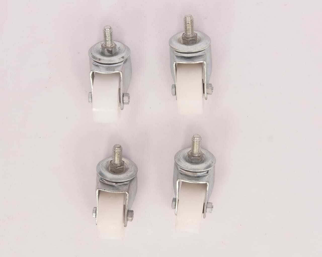 2'' White Wheels 3/8 pin for Furniture Set of 4 (Pack of4) havy Duty Appliance Furniture Caster-image-41