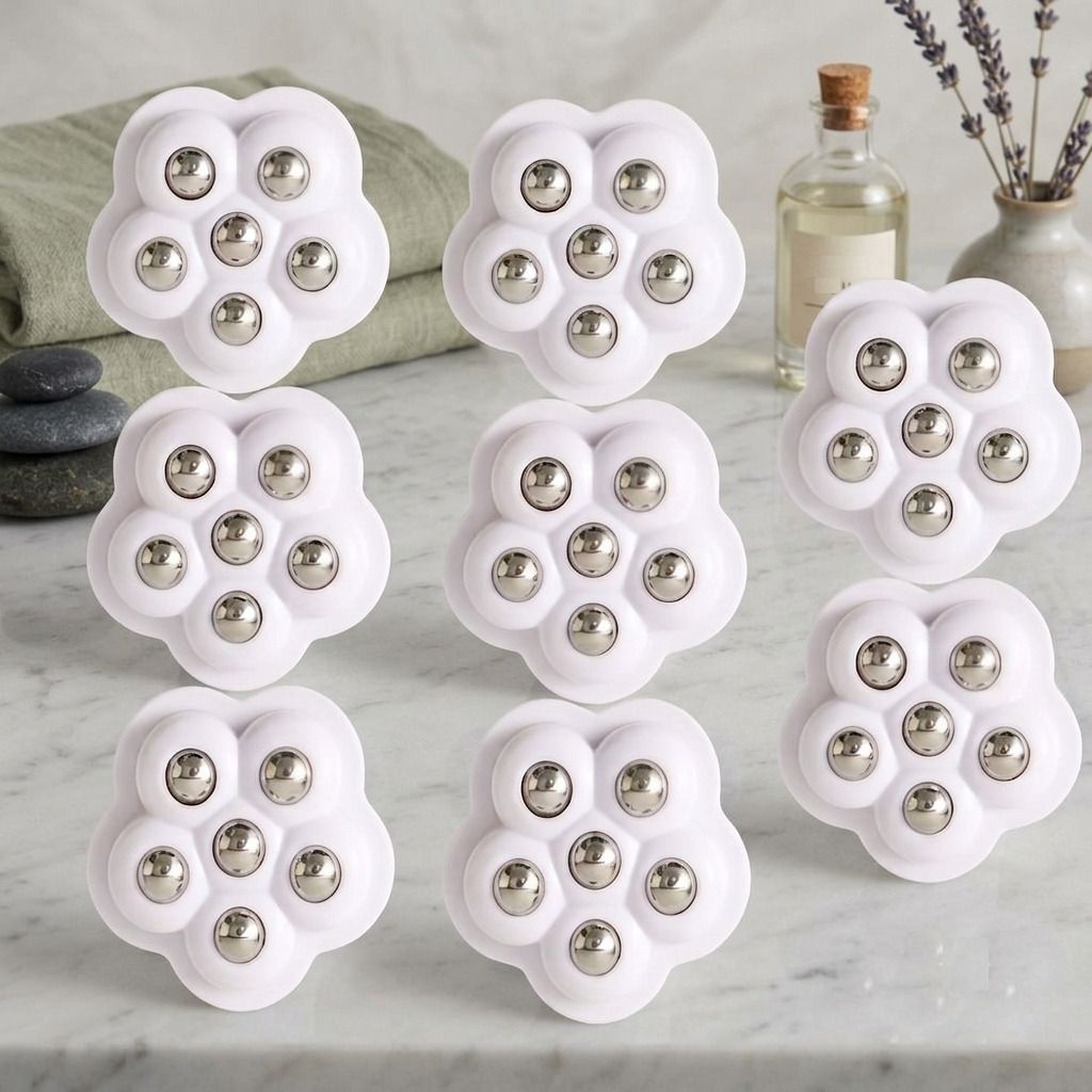 Mini Universal Adhesive 360 Degree Steel Ball Bearing Caster Wheels Pack of 8 Appliance Furniture Caster-image-45