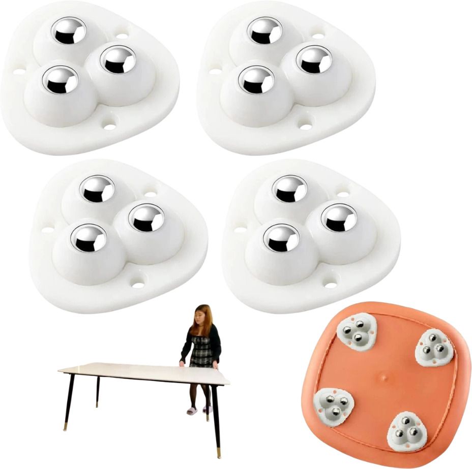 urbanize Self Adhesive Mini Caster Wheels (Pack of 4) 360° Swivel Furniture Wheels Swivel Furniture Caster-picture-25