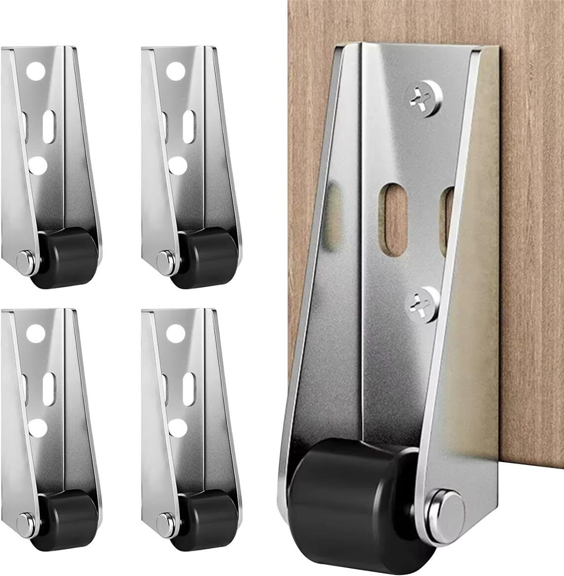 cypat 4Pcs Caster Wheel with 360° Smooth Mobility,Heavy Duty Side Mount Caster Wheel Gate Furniture Caster-picture-33