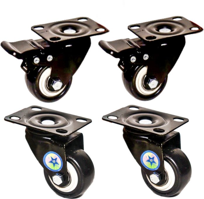 Heavy Pu Wheel 1.5' inch Swivel Caster Wheel ( 2 brack 2 with out brack) Industrial Furniture Caster-image-22