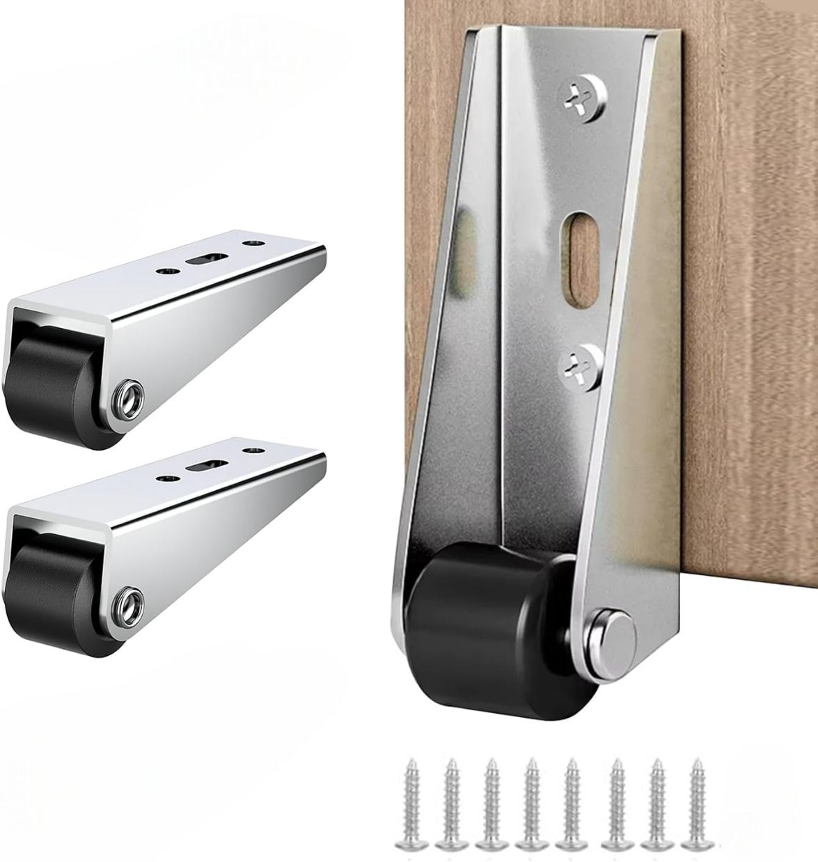 4Pcs Small Caster Wheel for Furniture, Heavy-Duty Metal Side Mount Wheels Swivel Furniture Caster-image-0