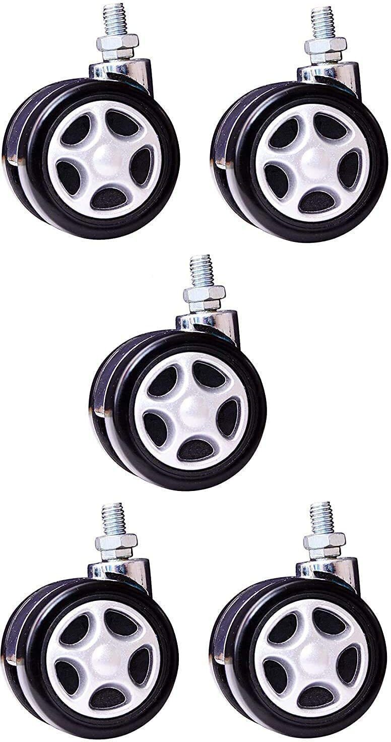 Copy_Heavy Duty Alloy Caster Silver Screw Wheels for Rolling Computer Chairs Appliance Furniture Caster-image-49