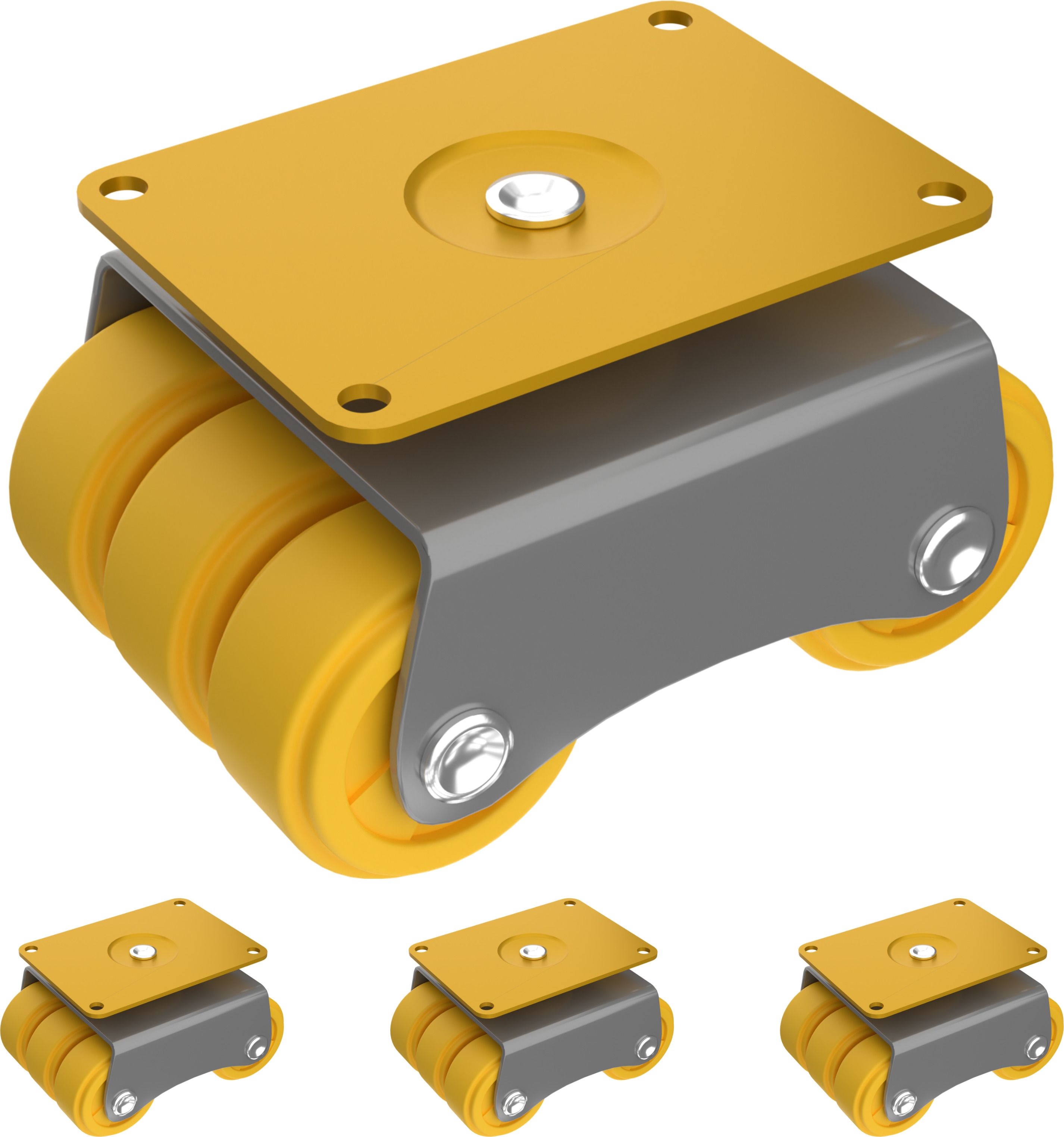 Bed wheels heavy duty Set of 4 Furniture Moving Roller Castor 850kg Load Capacity 360 revolving Swivel Furniture Caster-image-1