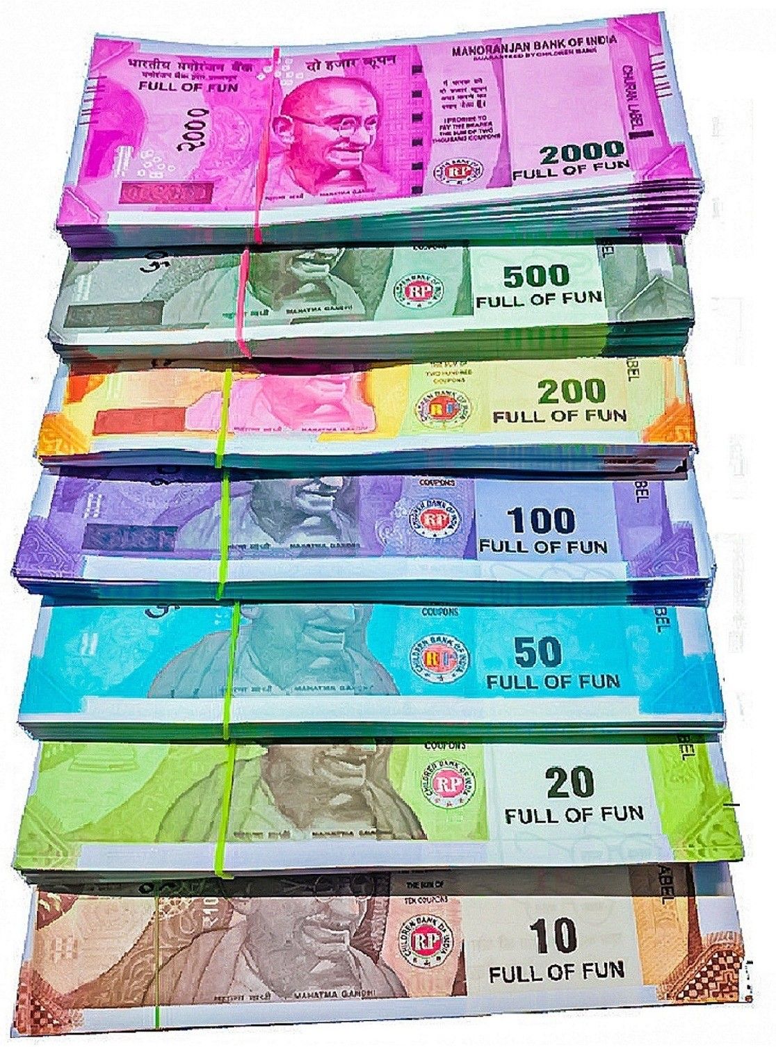 10 Children Currency 70 Note for Kids 10 Units Each Denomination All New Fake Note Gag Toy-image-23