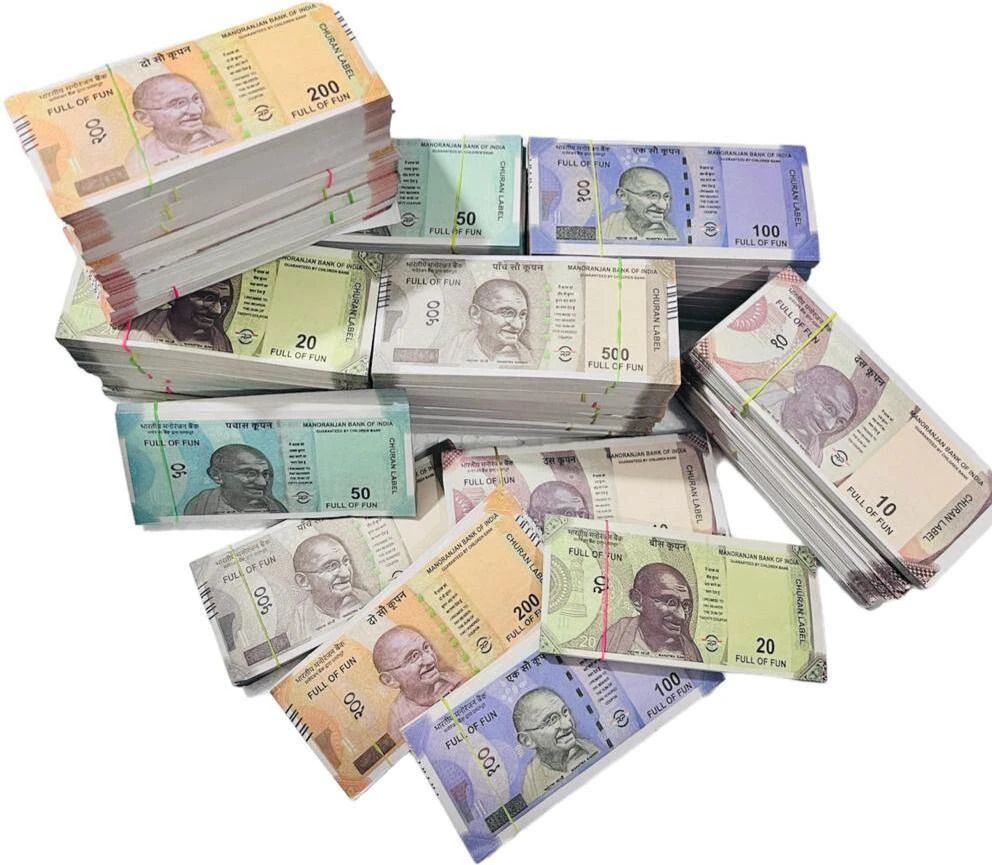 ( Pack of-5*6=30 note Each ) Latest design Fake Money note for kids Money Gag Toy New Fake currency Note Gag Toy