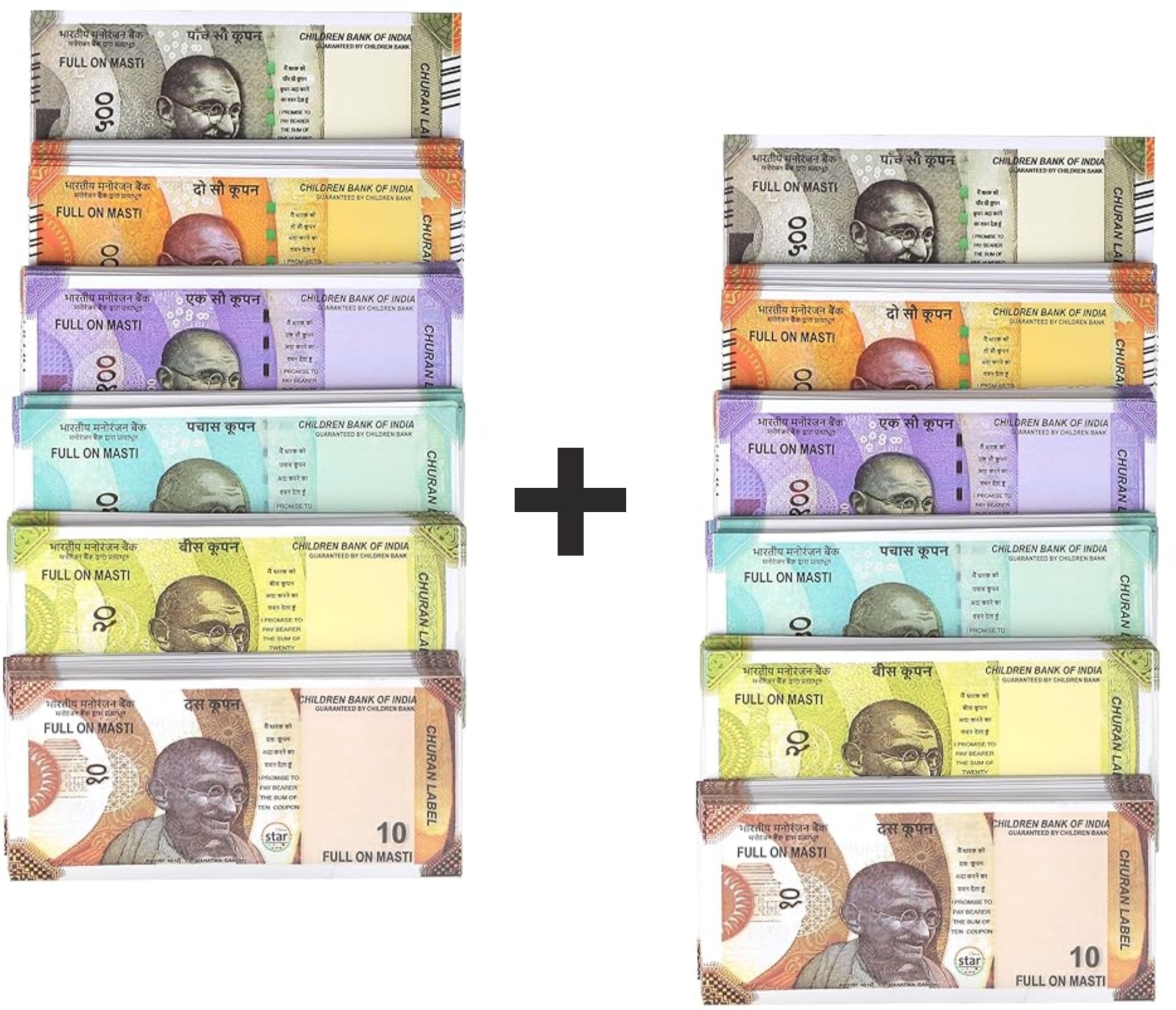 Fake Notes (144 Nots) 10, 20, 50, 100, 200, 500 Playing Learn Money Skills Fake currency Note Gag Toy-image-16