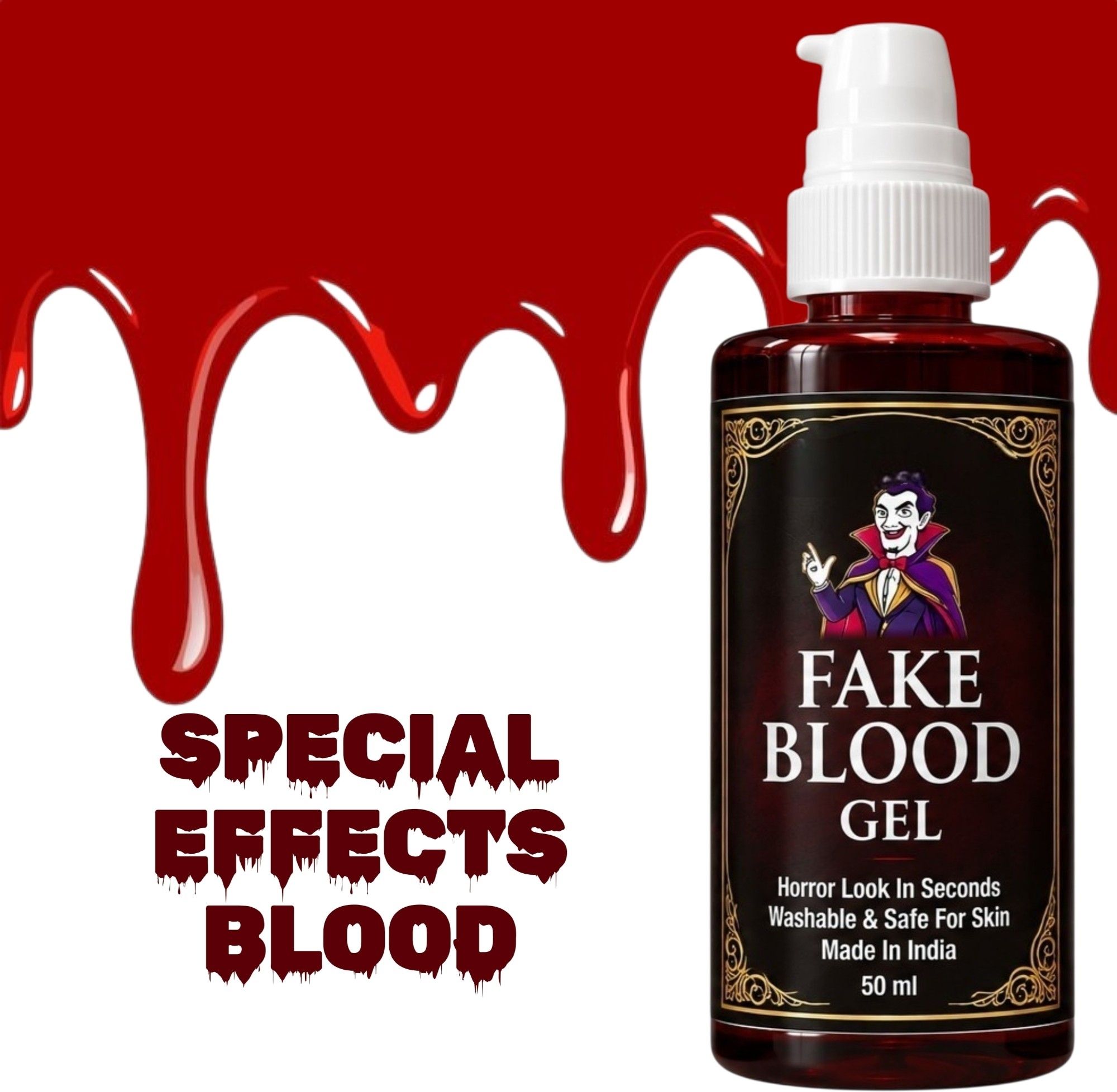 taka saki Dark red prank blood faked blood washable horror bloody gel Halloween blood Gag Toy-picture-10