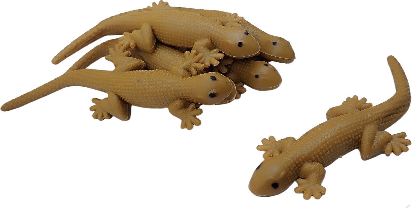 musbu Pack of 6pcs) Lizard Brown light and Fake Rubber Novelty Prank Life Like Lizard Brown light Gag Toy-picture-18