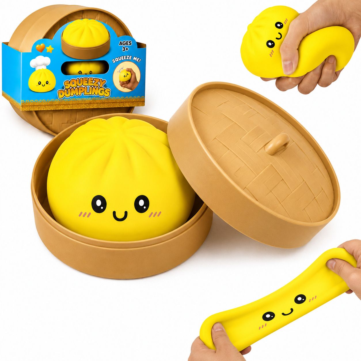 anabgi Cute Dumpling Squishy Toy Stress Relief Toy for Kids & Adults | Squishy Stress Relief Toy / Slow Rising Squeeze Toy Gag Toy-picture-29