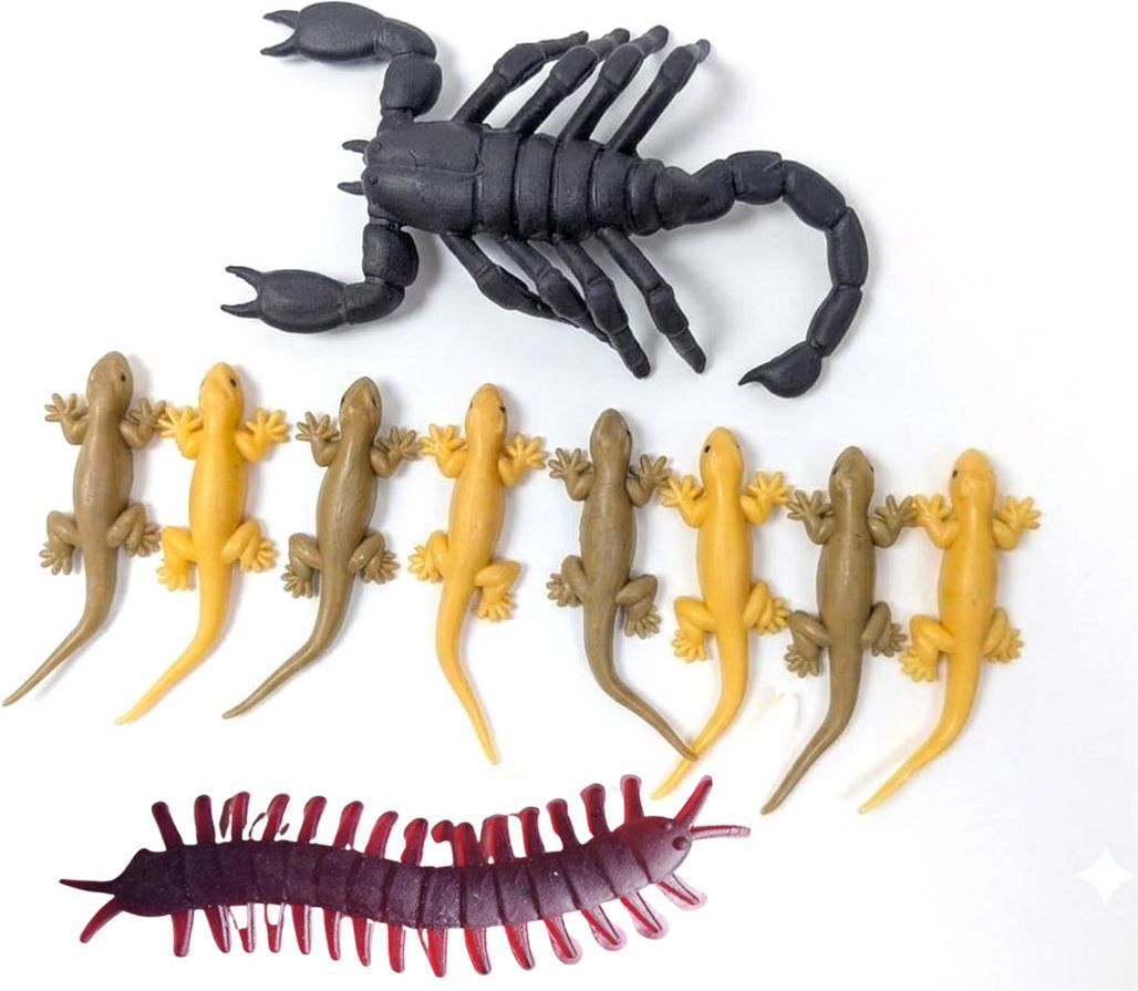 Realistic Soft Rubber Animal Toys for Kids 8 Baby Lizards, 1 Scorpion & 1 Centipede Gag Toy-image-10