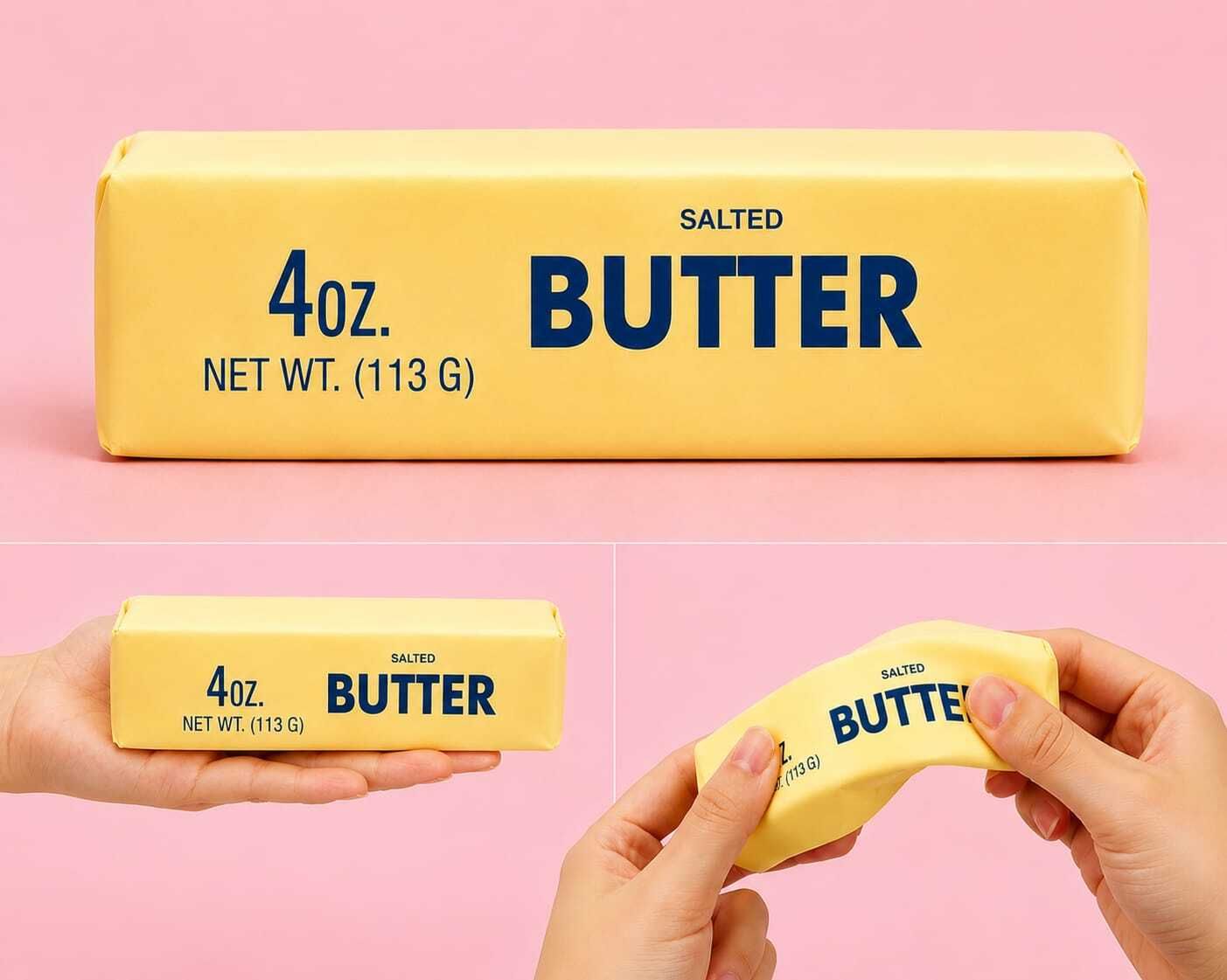 pro99s Cute Yellow Butter Block Squishy Squeeze Stress Reliever Toy Toy Food Gag Toy-picture-12