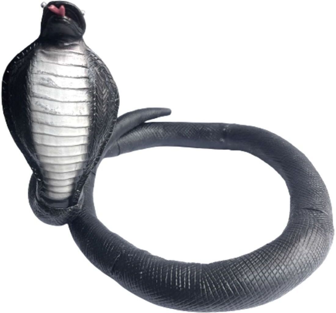 Rubber Fun Snakes Cobra Prank Animal Gag Toys for Kids Black 55-inch Rubber Snake Big Gag Toy-image-29