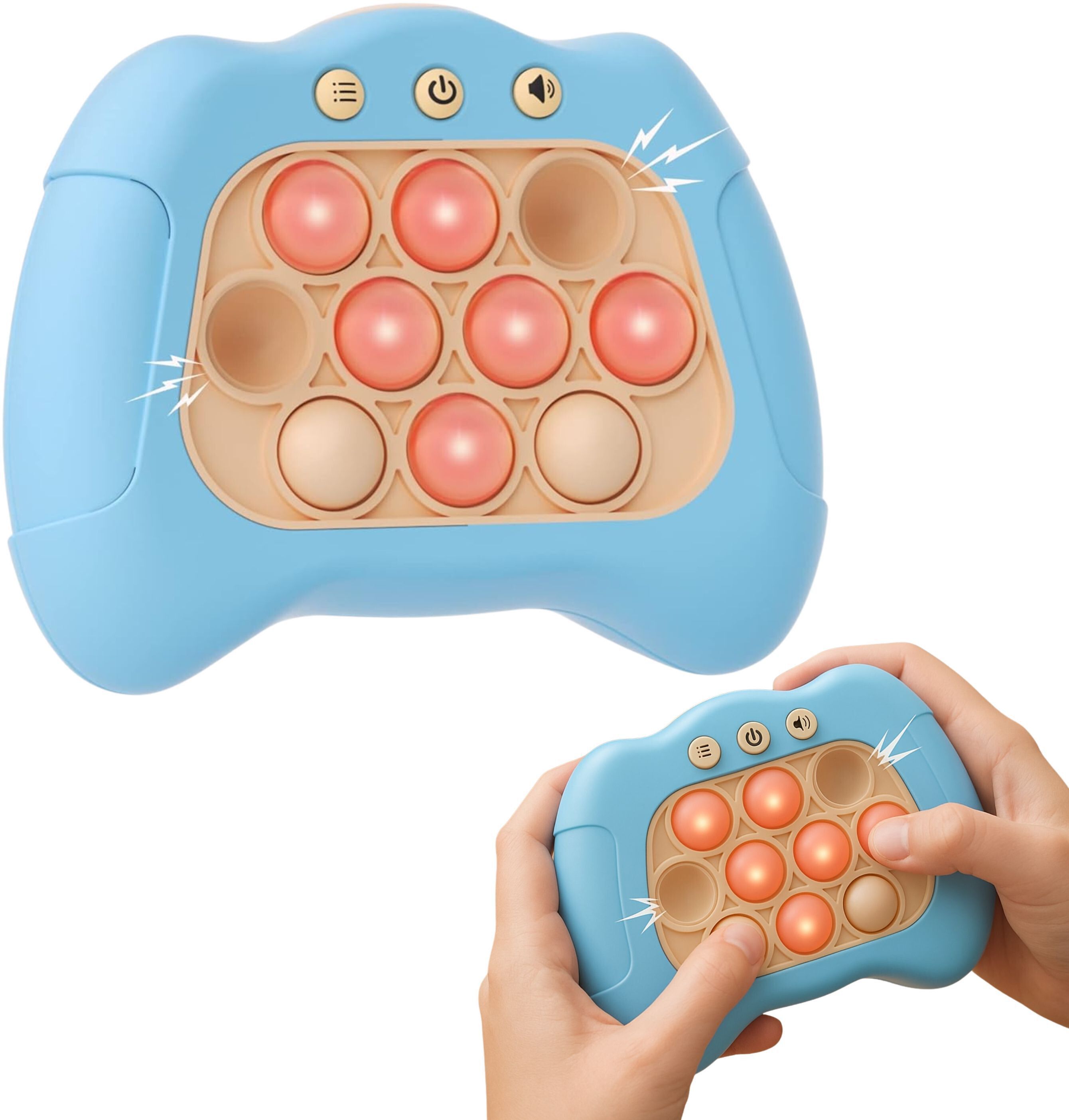 mm toys Electronic Push Pop It Toy Game | 30+ Modes | Brain & Memory Booster | Stress Relief Popit for Kids Teens Adults | Gag Toy-picture-12