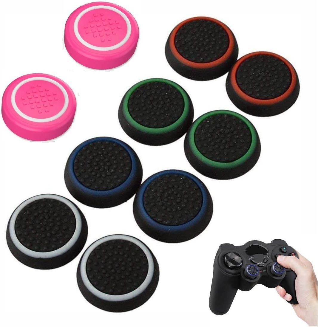 Like Star 10PCS Silicone Thumb Grips/Analog Controller Joystick Button Covers/Caps Cable Protector-image-2