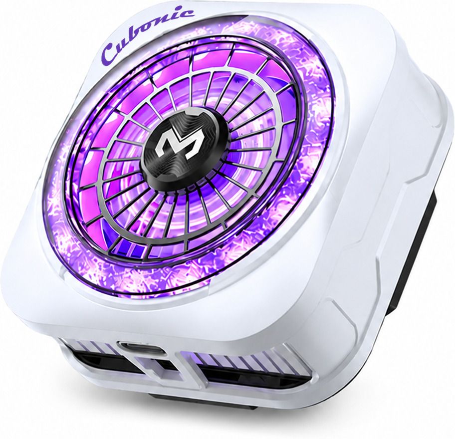 Cubonic CX21 Lumnyx 18W |Diamond RGB Magnetic & Clip-On| Ultra Quiet 1 Fan Ergonomic Cooling Pad with Adjustable Height-image-3
