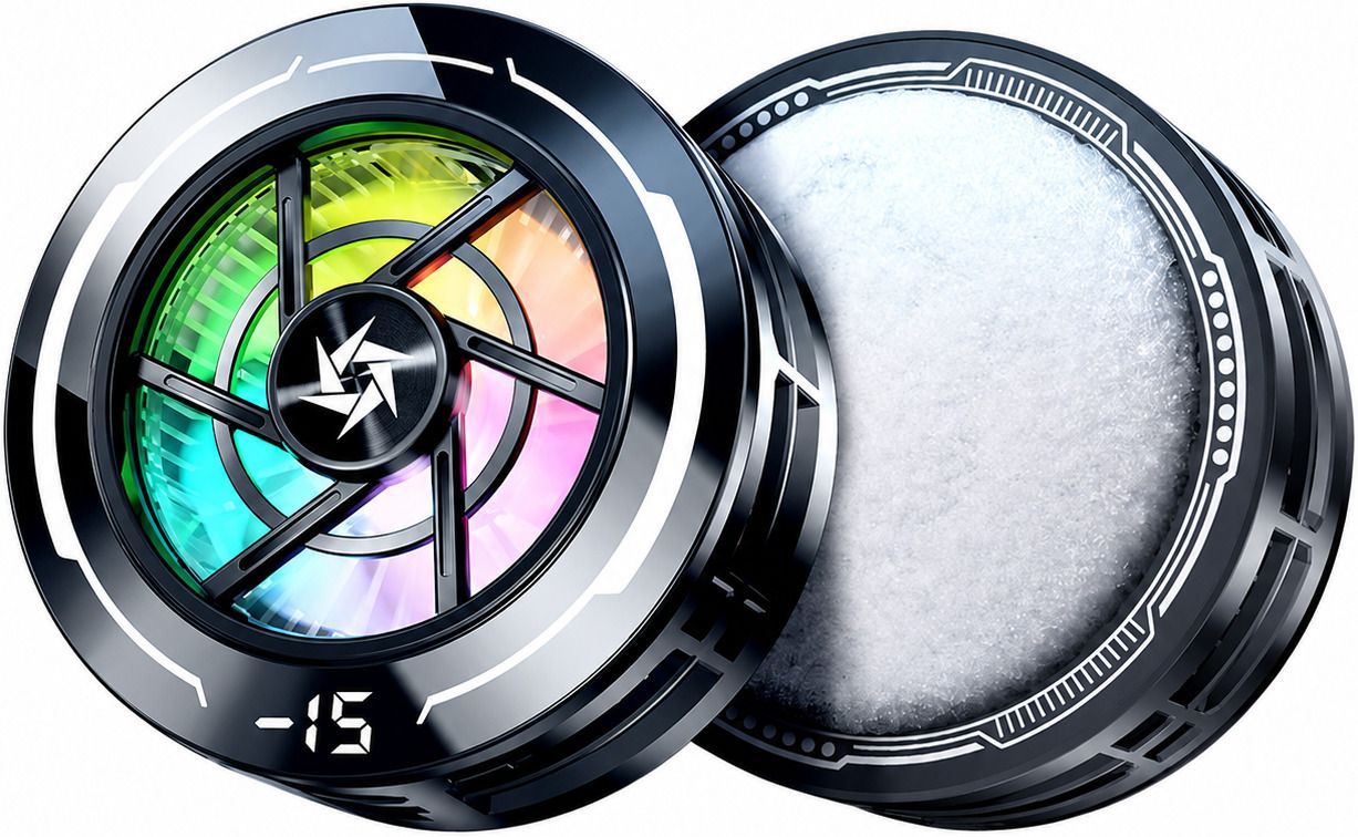 Cubonic SL70 12W Magnetic Cell Phone Cooler, RGB Phone Cooling Fan Portable, LED Display 1 Fan Ergonomic Cooling Pad-image-21