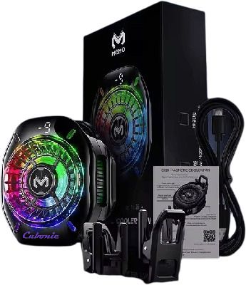 Cubonic CX10 Mobile 3 Style RGB(Pro Model) 2 Speed Gear(Icing-AI) 1 Fan Ergonomic Cooling Pad with Adjustable Height-image-25