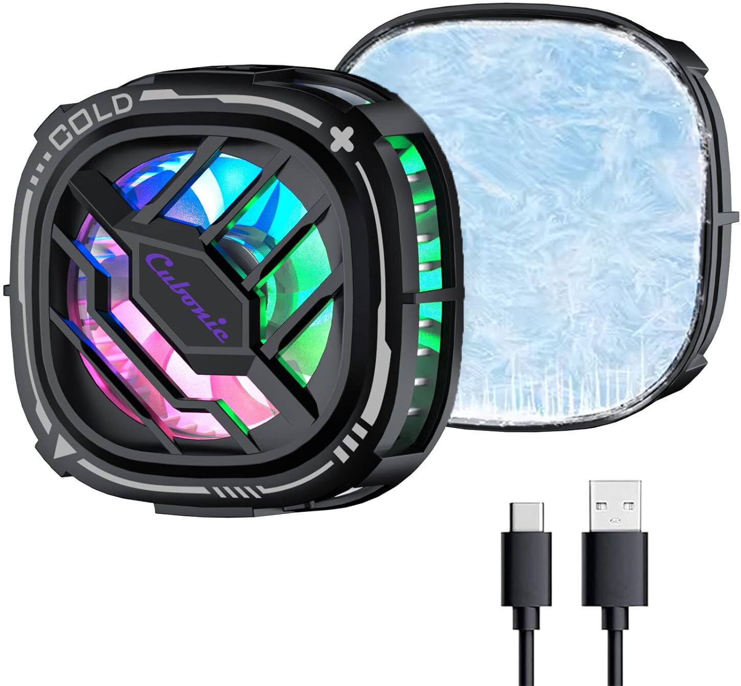 Cubonic X76 15W Wired Magnetic Mobile Cooler, Gaming Fan, Enhanced Refrigeration Chip 1 Fan Ergonomic Cooling Pad with Adjustable Height-image-3