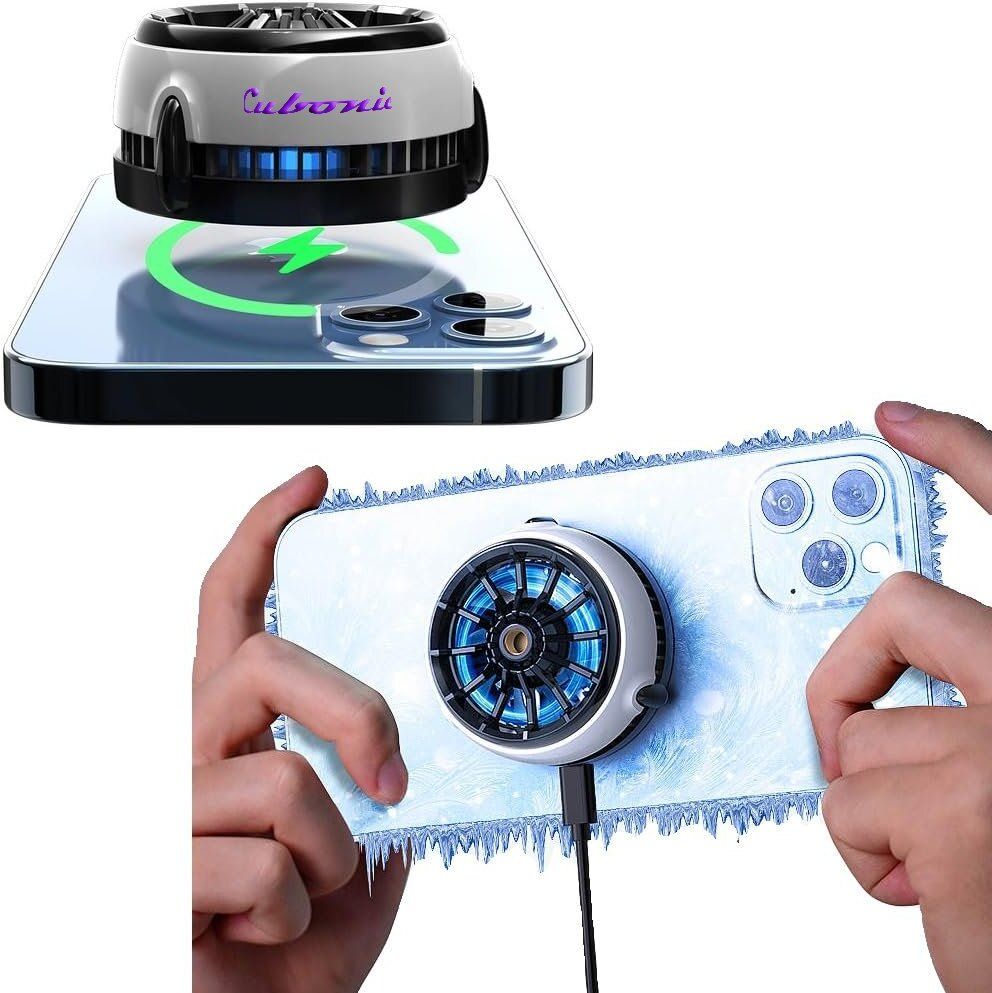 Cubonic CX03 Magnetic Phone Cooler15W Fast Compatible Wireless Charging Type C Interface 1 Fan Cooling Pad-image-42