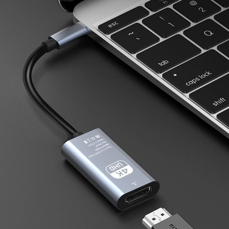 VOOCME HDMI Cable 2 A 0.15 m NA Type c to HDMI 4K Adapter (Thunderbolt 3 Compatible) with Video Audio ..-image-5