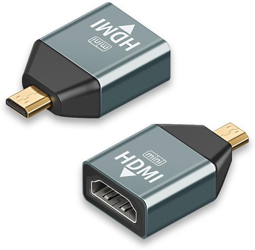 VOOCME Grey , Micro HDMI to HDMI Converter, 4K@60Hz HDR 3D Dolby, 18Gbps Phone Converter-picture-10