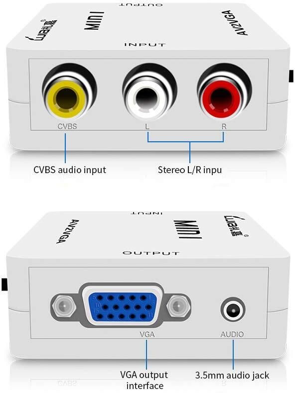 VOOCME Mini AV2VGA to Video Converter Box RCA CVBS to VGA Video Converter Gaming Adapter-picture-18
