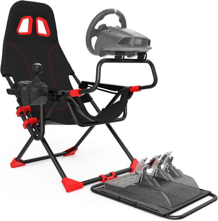yantralay Foldable Racing Simulator Stand with Bucket Seat | Adjustable Sim Cockpit Gaming Chair-picture-6