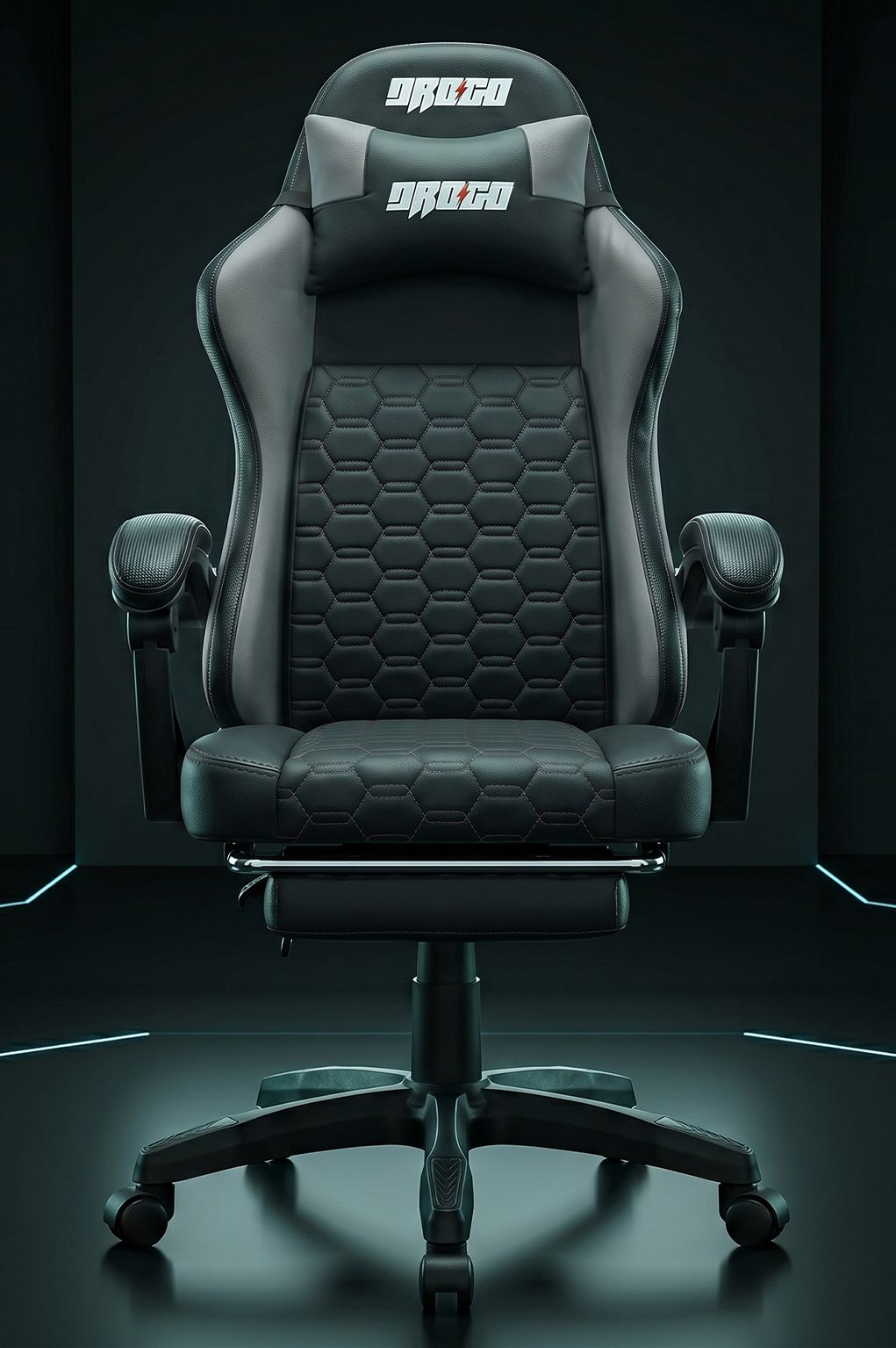 drogo Pulse Ergonomic Gaming Chair, PU Leather, Lumbar Support, Recliner & Footrest Gaming Chair-picture-12
