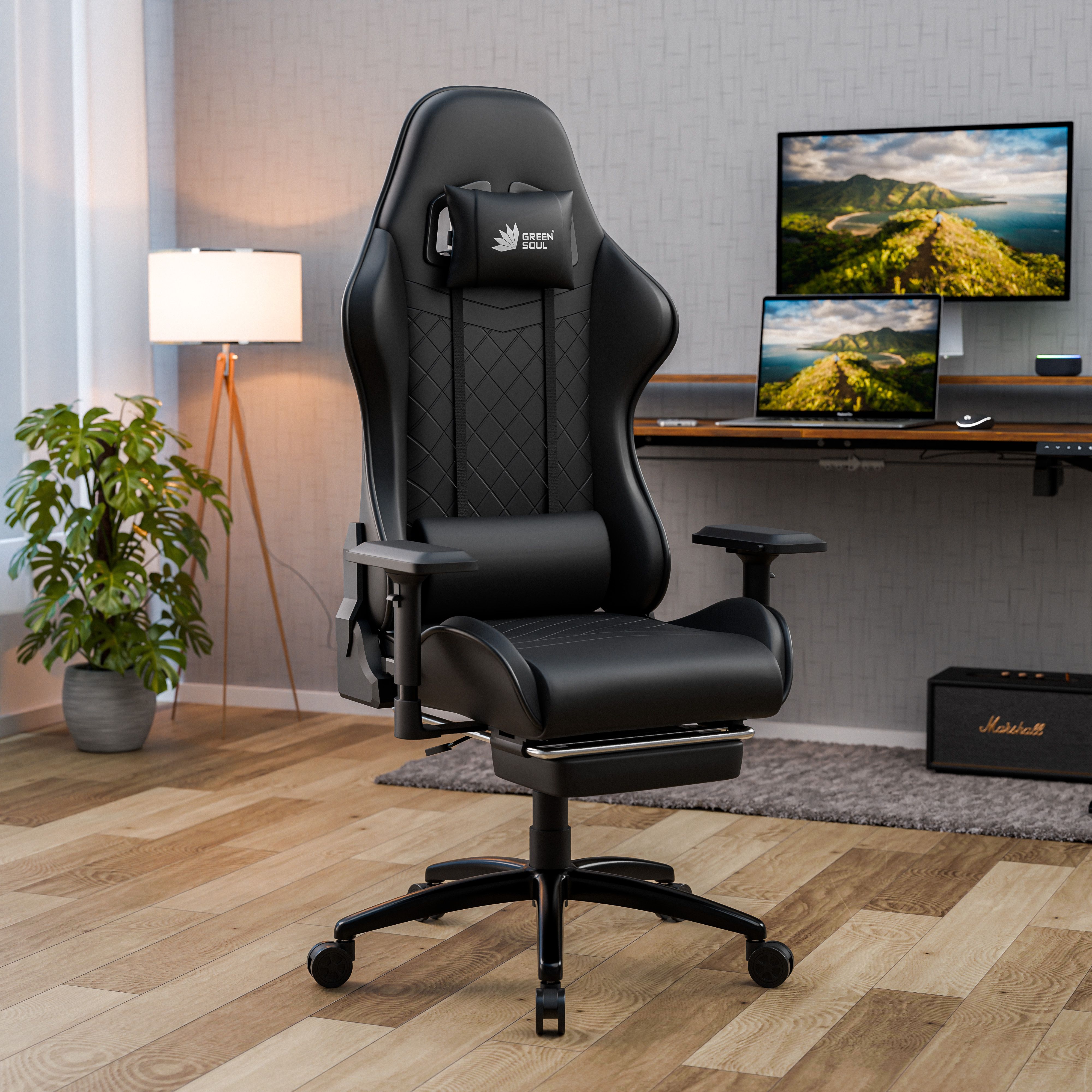 green soul Ghost Gaming Chair |Gaming and WFH | 4D Armrest | 180 Recline Gaming Chair-picture-6