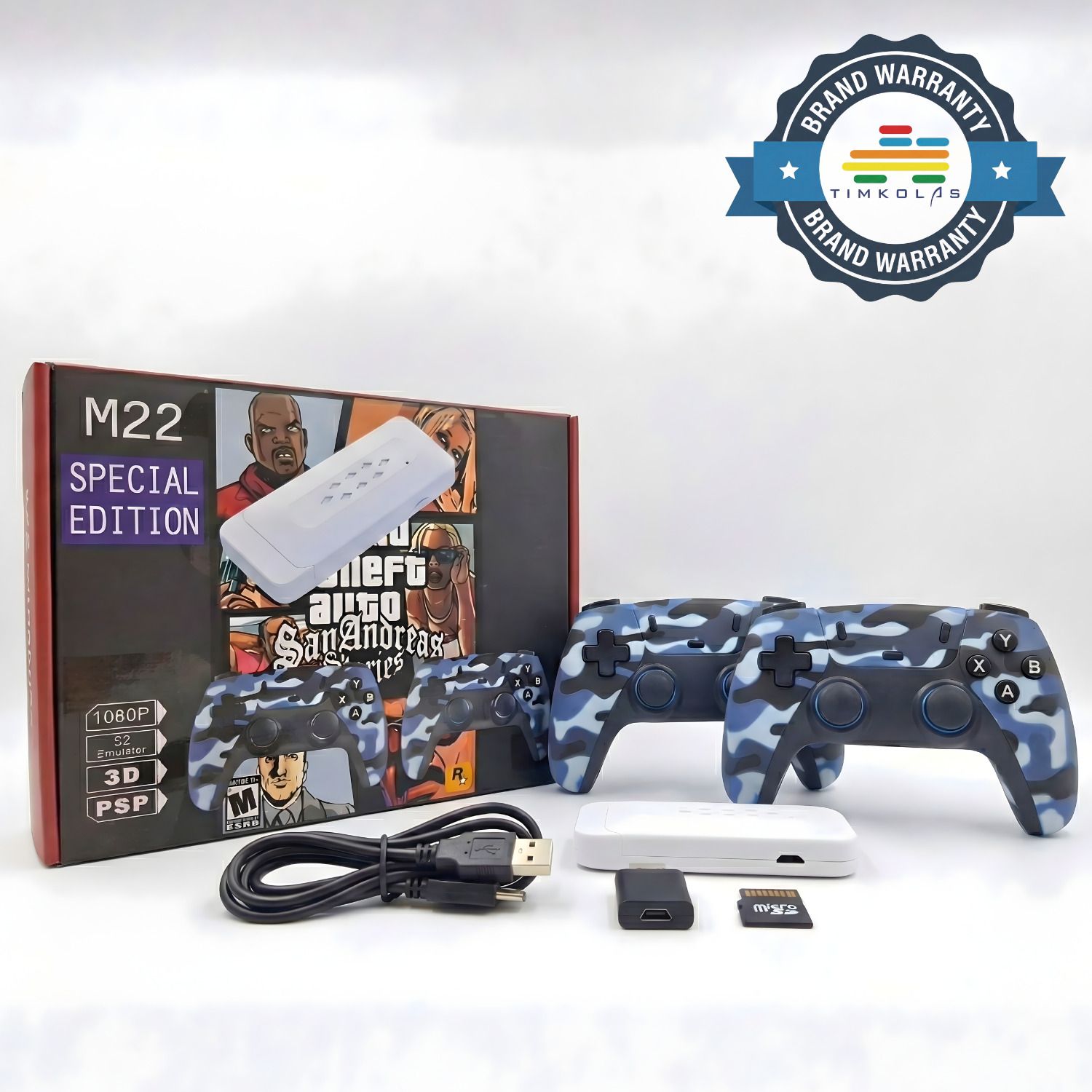 Timkolas M22 hd Retro Game Console with 30,000+ Built-in Games & Wireless Controllers_13 64 GB with M22 :-Tekken 6, Grand Theft Auto: Vice City, God of War, Street Fighter II.-image-16