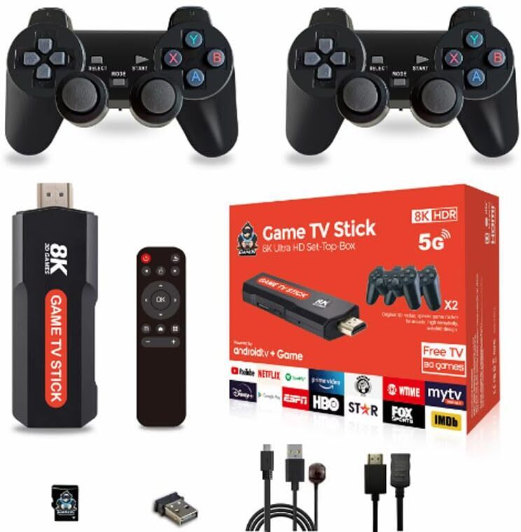 GAMESOUL Q9 USB 2.0 Dual System Game Stick 8K Retro Video Games Console 64 GB with 20000+ Game, GTA, , Loved by Fans-image-21