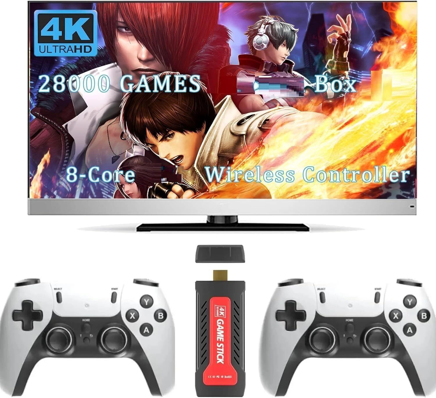 Playtastic GD30 Gamestick Video Game Console - Classic 2D/3D Games 128 GB with 16000+Preinstall video game-image-28